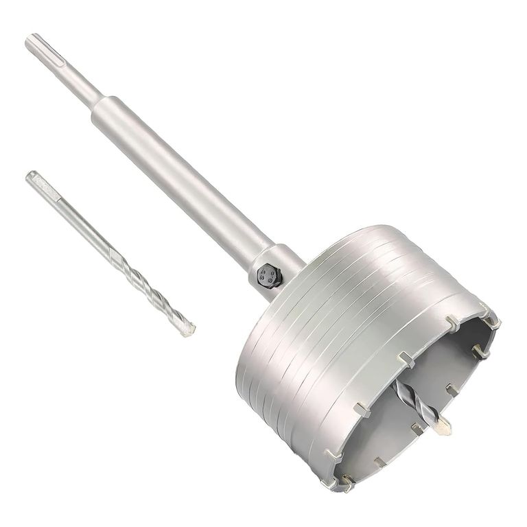 Sierra Copa Diamantada 110mm Concreto Hormigón Y Guía De 110