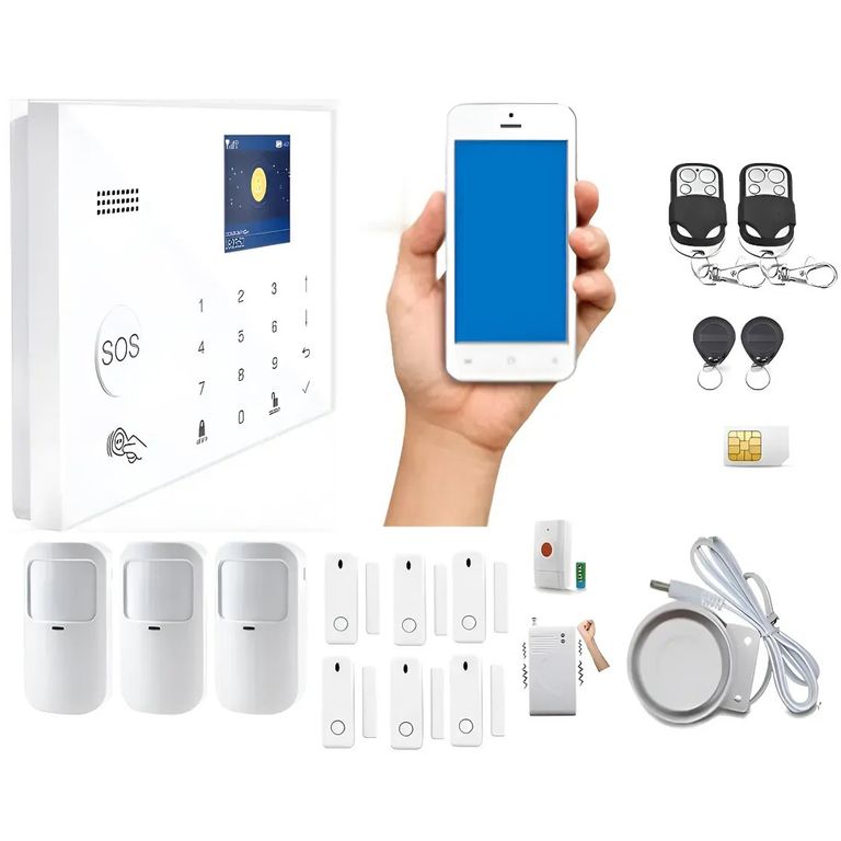 Alarma G30 Wifi Gsm 4g Compatible con Alexa Google home Kit Económico Blanco
