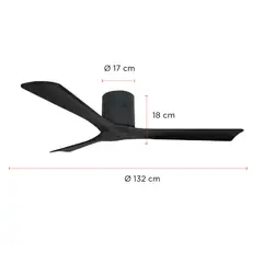 PRIMATERM - Ventilador de Techo Boston Negro 52”