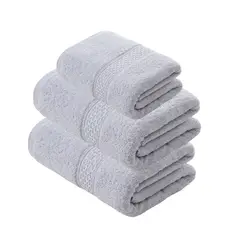 GARSIL - Pack De 3 Toallas De Baño Algodon Cuerpo y Mano Gris Claro