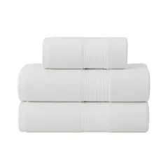 GARSIL - Pack De 3 Toallas De Baño Algodon Cuerpo y Mano Blanca