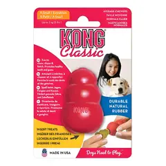 KONG - Juguete Classic Para Mascotas Perros Talla Xs Hasta 2kg Rojo