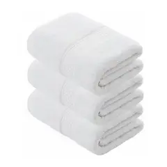 GARSIL - Set 3 Toallas De Baño Algodon Gruesas De Cuerpo 70x140cm Blancas