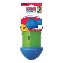 KONG - Juguete Dispensador De Comida Para Perro Grande Spin It Verde