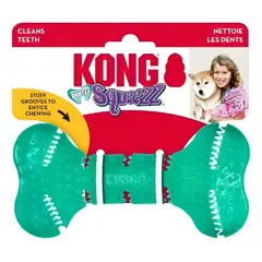 KONG - Dental Squeezz Bone Hueso Dental Con Textura Talla M