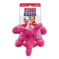 KONG - Juguete Para Perro Peluche Cozie Squeaks Sonido Talla M - Fucsia - Mediano