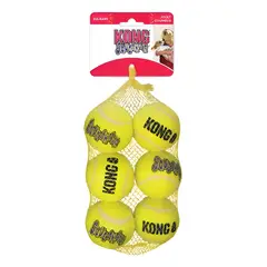 KONG - Pelota Para Perro Ball Squeak Air Talla M 6 Unidades