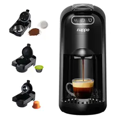 NAPPO - Cafetera 3 En 1 1400w Compatible Dolce Gusto Nespresso