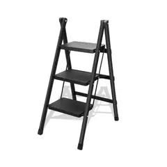 GENERICO - Escaleras Plegables Escaleras Multiproposito Metalica 3nivel Negro