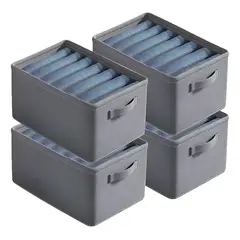 GENERICO - 4pcs Cajas De Almacenamiento Para Vaqueros Suéter Grueso Gris Oscuro