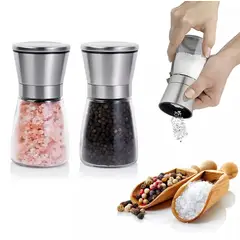 KINDA NICE - Pack 2 De Molinillo De Sal Y Pimienta De Acero Inoxidable