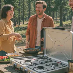 LINE - Cocina Encimera a Gas Licuado 4 Platos Cocinilla Gris