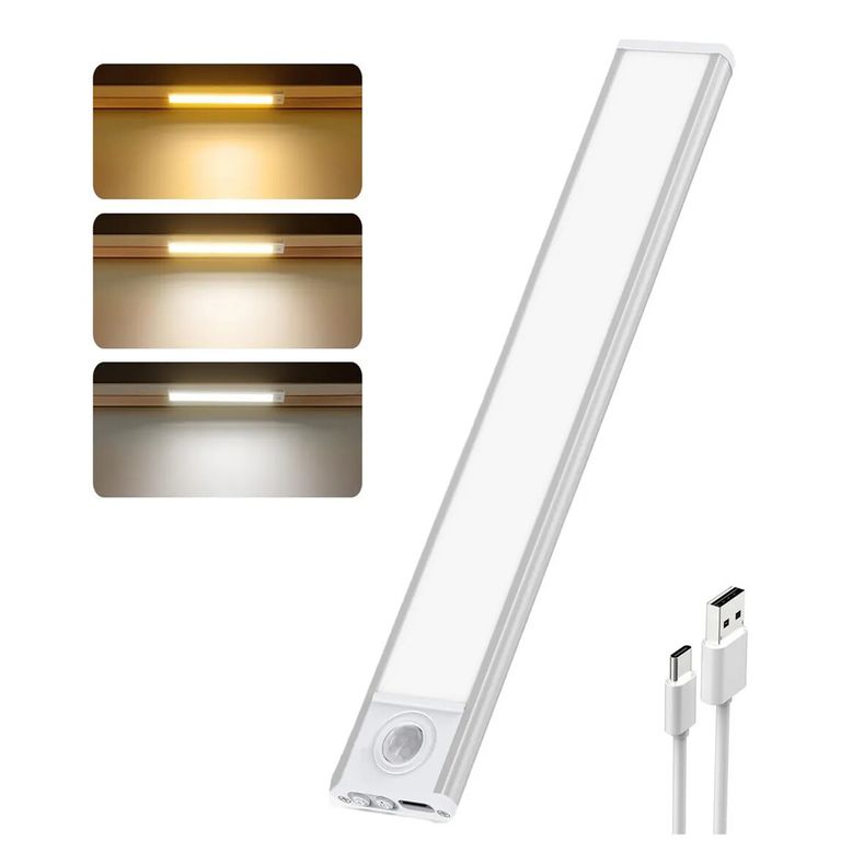 40cm Barra De Luz Sensor De Movimiento Recargable Regulable