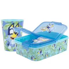 BLUEY - Set Vaso + Porta Sandwich Libre Bpa