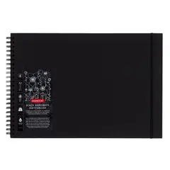 DERWENT - Croquera Dibujo Hoja Negra 200gr 40 Hojas A3 42x29cm