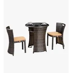 IDEEHOUSE - Juego Terraza Ratan 2 Asientos Mas 2 cojines