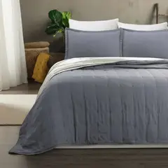 TODOHOGAR SANTIAGO DE CHILE - Cubrecama de algodón bordado KING