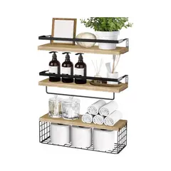 GENERICO - Repisas Flotantes Madera Estantes Organizador Multifuncional