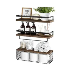 GENERICO - Repisas Flotantes Madera Estantes Organizador Multifuncional