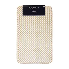 NAUTICA - Alfombra de Baño Memory Foam 50x80 cm cuadros beige