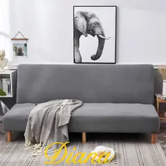 GENERICO - FUNDA DE FUTON ELASTIZADO UNICOLOR GRIS 160CM - 230CM