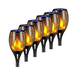GENERICO - X 6 Lampara Luz Solar Antorchas Led Estaca Solar Luz Cálido