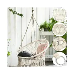 GENERICO - Silla Hamaca Colgante Columpio Terraza Beige
