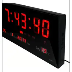 GENERICO - Reloj Digital De Pared Con Pantalla Led Maka Estructura Negro
