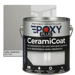 EPOXY - PINTURA PISOS CERÁMICOS - GALÓN GRIS CEMENTO SUAVE