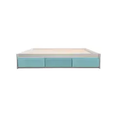 DECORACION CREATIVA - Cama Infantil/Juvenil tres cajones 1.5 Plazas - Linea Minimal 3 cajones Celestes