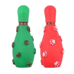 GENERICO - Juguete para Perro Mordedor Interactivo Forma Bolo Bowling