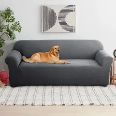 SUPERCENTER - Funda Sofá Cubre Sillón Protectora Para 3 Cuerpos Elastizada Gris