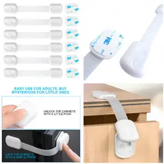 ATURE - Juego De 8 Seguros Ajustables Para Muebles Y Puertas