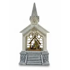 WAKESHOME - Lampara Casita Con Musical De Farola adorno Árbol Navidad