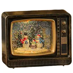 WAKESHOME - Lampara De Navidad Forma De Tv Farola Navideña Para El Árbol