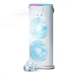 GENERICO - Ventilador humidificador multicolor humectador de ambiente con luz led usb portatil