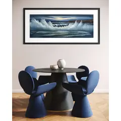 DEKAM DISEÑO - Cuadro Marino de noche pintado 146x66 cms