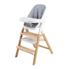 CARESTINO - Silla de Comer 3 en 1 Malta Ceniza