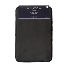 NAUTICA - Alfombra de Baño Home flannel 40x60cm antideslizante gris oscuro