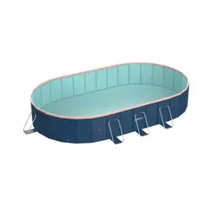 BABYLUNA - Piscina Familiar XXL Plegable PVC Dura 300x220cm Sin Inflar