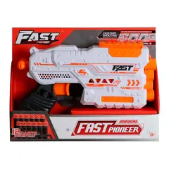 GENERICO - JUGUETE PISTOLA DE 12 DARDOS-BLANCO