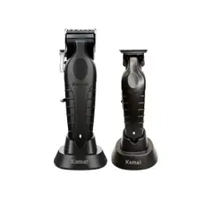 KEMEI - Combo Máquina Cortapelo KM-2296 + KM-2299 con Base de Carga