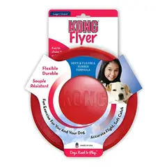 KONG - Flyer Frisbee Disco Juguete Flexible Para Mascota Perro Rojo