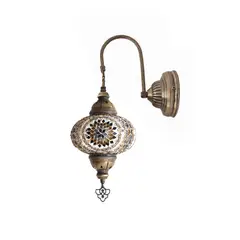 TURKUAZ - Lámpara turca de pared M ámbar + ampolleta