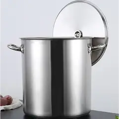 BAZUCA - Fondo Olla Acero Inoxidable 70 Litros – Espesor 2,5 mm Gruesa, Para cocinas Gas Eléctrica Inducción