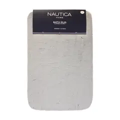 NAUTICA - Alfombra de baño Home ultra suave 40x60cm gris claro