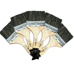 F3C - Pack X5 Brocha 4 Pulgadas Mango Madera Profesional