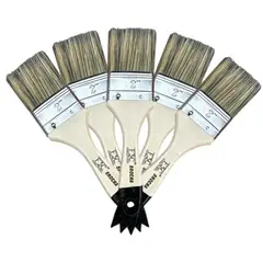 F3C - Pack X5 Brocha 2,5 Pulgadas Mango Madera Profesional