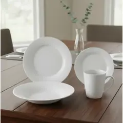 GENERICO - Juegos De Loza 16piezas Blancas Cerámica Blanco Lisa