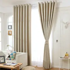 GENERICO - CORTINA BEIGE 100% BLACKOUT ENGOMADA DE 2 PAÑOS MP